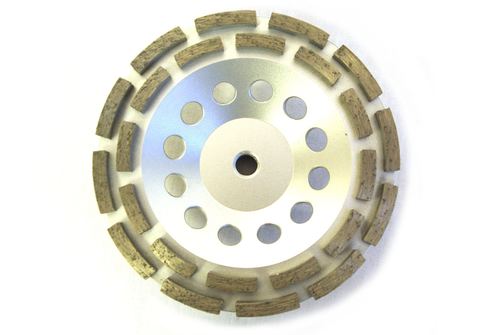 Double Row Diamond Cup Wheel for Grinding (7")