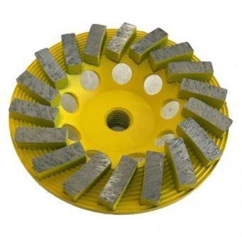7″ 24-Seg Spiral Cup Wheel for Grinding (Yellow Series)